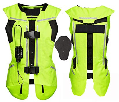 Gilet Airbag Cycliste Multifonctionnel Gilet De Protection Airbag Déclenchez L'airbag En 0,3 Seconde, Sensible Et Précis Réutilisable, La Surface Peut Être Nettoyée (Non Équipé De Bouteille De CO2)