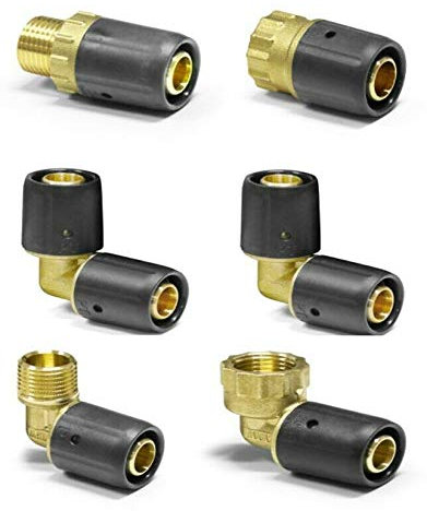 Steck-fitting Verbundrohr 16x2 20x2 1/2 3/4 DVGW Heizung Verbundrohr Wasser (STECK-WINKEL MIT AUSSENGEWINDE 16-1/2)