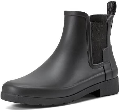 Hunter Women's Refined Chelsea, Black, 8 Medium