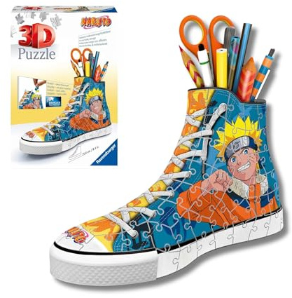 Ravensburger 3D Puzzle 11543 - Sneaker Naruto - Praktischer Stiftehalter - Schreibtisch-Organizer für große und kleine Fans der japanischen Manga Reihe ab 8 Jahren