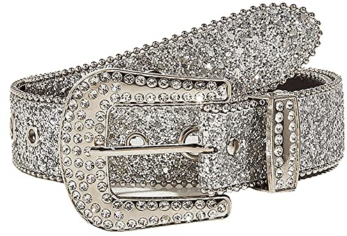 HinyBoeh Western-Rhinestone-Belts for Women's-Men's Bling-Studded-Belt Cowgirl-Cowboy-Country Sparkly-Rodeo-Belts for Unisex