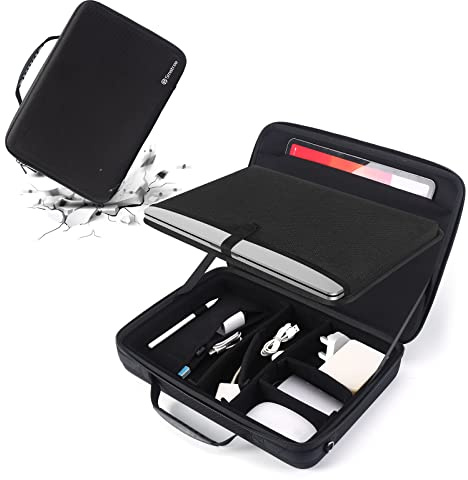 Smatree Hartschale Laptoptasche Kompatibel mit 16 Zoll Samsung Galaxy Book3 Ultra/Book3 Pro 360/Book3 Pro/Book 2Pro 360, Laptop Tasche Antivibration (Speziell passender EU-Netzstecker)