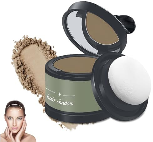 Ritocco Ricrescita Capelli,Polvere per Capelli Waterproof Correttore,Correttore per Radice dei Capelli,Polvere per Ritocchi Radici,Infoltimento Capelli,Nasconde la Perdita di Capelli,Marrone Chiaro