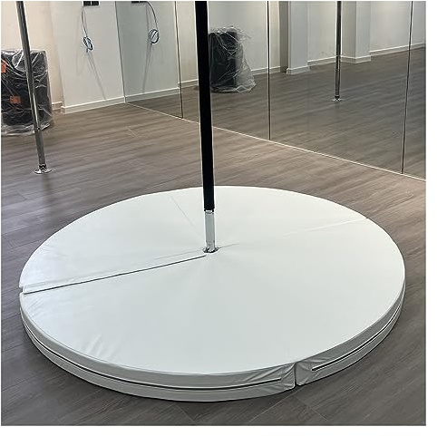 3ft/4ft/5ft/6ft Wide Pole Crash Mat 4 Thick, Pole Dance Mat, Fitness Gymnastic Yoga Safety Protection Pad, Foldable Shock Absorption Round Pole Dance Crash Mat
