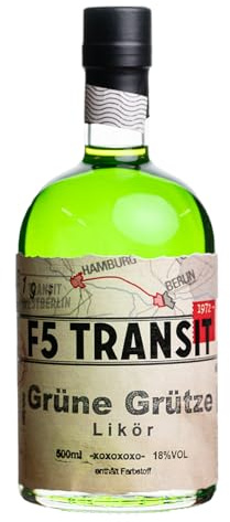 Grüne Grütze Likör 0.5l (18% Vol) No. 5519 - F5 Transit - Fruchtlikör aus Waldmeister, grünen Früchten und Vanille | Schwechower Brennerei (1229)
