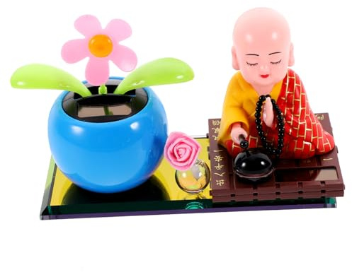 CORHAD Car Dashboard Nodding Decoration Cute Monk Bobblehead Bonsai Ornament for Interior Car Decor Material Creative Design