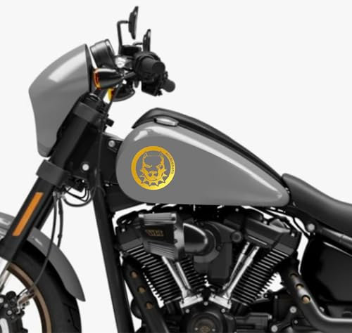 DualColorStampe® Autocollants compatibles avec Harley-Davidson boussole rose des vents réservoir Set 2 stickers Moto Motorbike COD. M0357 (OR 91)