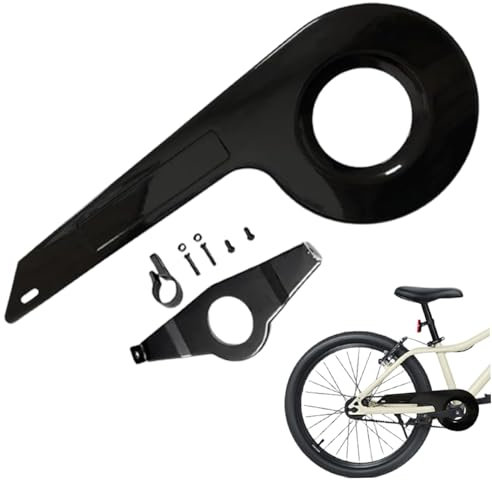 LETIANZG Fahrradkettenschutz passend for 32-36 Zähne Universal-Fahrradkettenschutz for Kinder Robuste Fahrradkettenabdeckung for Fahrradzubehör Transparent Schwarz Kettenschutz Fahrradkettenabdeckung