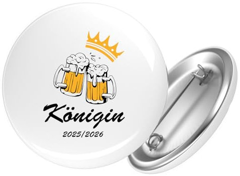 Huuraa Ansteckbutton Königin 2025/26 Schützenfest Geschenk Größe 59mm Königin 2025/26 Accessoire