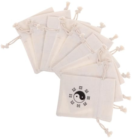 VANZACK 10stücke Schmuckbeutel Mit Kordelzug Handgemacht Aus Leinen Dekorativ Für Hochzeit Und Party Mit Ornament Für Aufbewahrung Und DIY-projekte Geeignet Als Geschenktasche