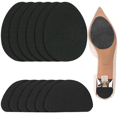 JUKOTA 12 PCS Adesivi Suola Antiscivolo per Scarpe, Protezioni per Suole di Scarpe, Suola Scarpe Gomma, Suole Risuole Scarpe, Adesivi per la Riduzione del Rumore per Tacchi Alti, Sandali, Stivaletti