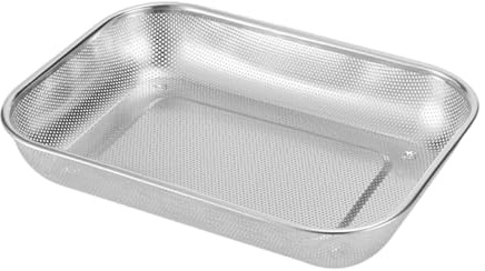 Solution de drainage rapide pour passoire rectangulaire de cuisine, passoire à fruits, légumes et pâtes, passoire d'ustensiles de cuisine avec maille serrée