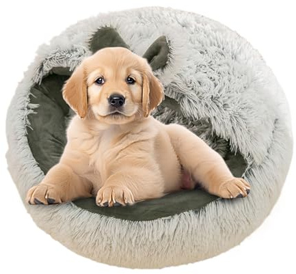 Cama Cueva Para Gatos Cama con Capucha para Gatitos | Cálido Antideslizante Para Mascotas Invierno Gatito Cachorro Para Perros Pequeños Sala Dormitorio Hogar Interior