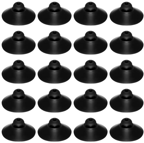LXUEJIE 20 Pcs Suction Cups for Aquarium, Rubber Aquariums Suction Cups Black, Fish Tank Sucker Cup Clips for Pump, Airline Tubing, Aeration Setup, Secure Attachment for Aquarium Accessories