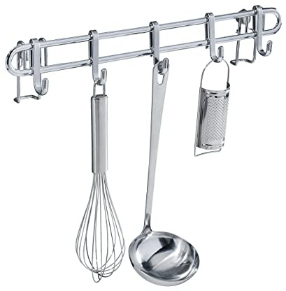 WENKO Hakenleiste Style mit 5 Haken, Wandleiste, Küchen-Reling