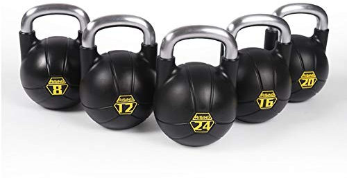 Kettlebells AGYH Schwarz Stahlguss, Bauchmuskeln Taille Muskeltrainingsgeräte, Einteilige Formen, 8kg / 12kg / 16kg / 20kg / 24kg (Size : 12kg/26.4lb)