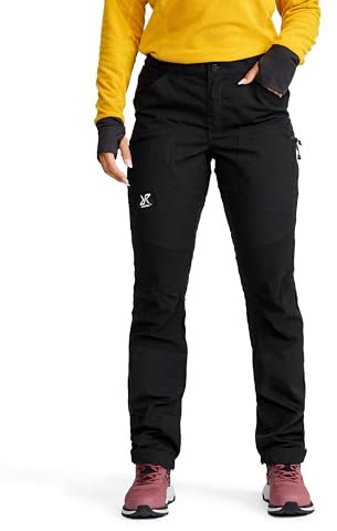 RevolutionRace Damen Nordwand Pro Pants, Hose zum Wandern und für viele Outdoor-Aktivitäten, Jet Black, L