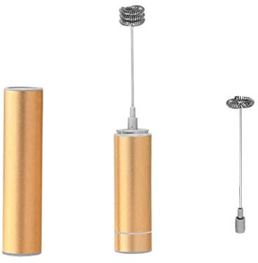 SMSOM Macchina per la schiuma elettrica elettrica a batteria al latte aggiornata per caffè, lattes, cappuccino, matcha e cioccolata calda, mini frullatore e schiuma con frusta in acciaio inox, singola