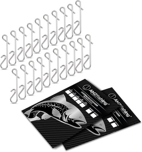 NEU AMZfishing® 20x Knotenlosverbinder Angeln Größe S-XXL | Knotenlos Schnurverbinder | Schnurverbinder | Angelzubehör | No Knot Connector | Knotenbinder | Angeln Wirbel (20, XXL)