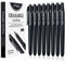 KERIFI Radierbarer Kugelschreiber Tintenroller Radierbar, 8 Schwarz Radierbarer Tintenroller, 0.7mm Kugelschreiber Radierbar, Radierbare Stifte, Radierstift, Kugelschreiber mit Radiergummi