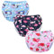 Codkkre Pannolino Nuoto Neonato Costume Neonata 3 Pz Piscina Riutilizzabile Pannolini Lavabili Contenitivo per 0-3 Anni(Fenicottero+Unicorno+Fragola)