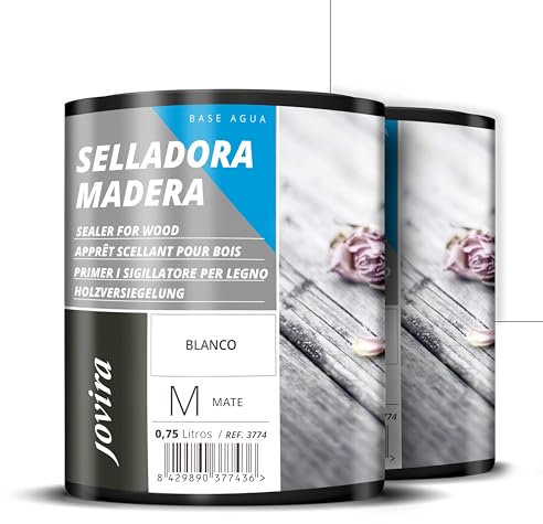 JOVIRA PINTURAS SELLADORA MADERA al Agua. Imprimación especial para madera (2X750 Mililitros) F-53-2