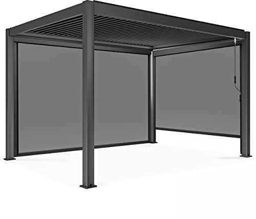 Oviala Pergola bioclimática 3x4m independiente con 2 persianas