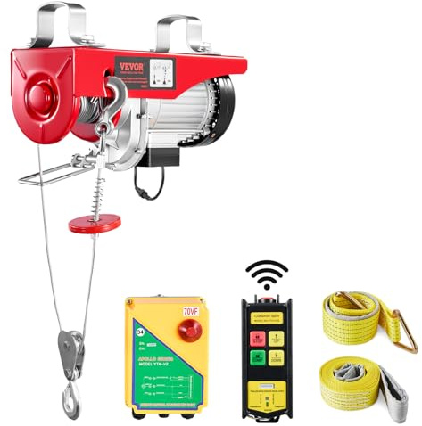 VEVOR - Cavo elettrico con telecomando senza fili, copertura di sollevamento elettrica da 110 V con telecomando, altezza di sollevamento 30 m e motore in rame puro, fabbrica
