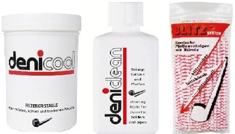 Denicotea Pfeifen Pflegeset Pfeifenreiniger + Reiniger + Denicool