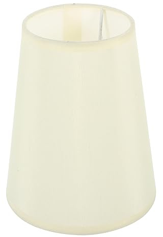 OSALADI Stoff Lampenschirm Textilschirm Stoffschirm E14 Ersatz Lampenschirm Trommel Barrel Tischlampe Pendelleuchtenschirm für Deckenleuchter Kronleuchter Stehlampe Hängelampe Beige
