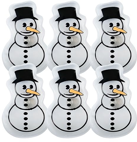 Bütic GmbH Taschenwärmer 6er Set - Schneemann - Handwärmer Heizpad Firebag Wärmekissen