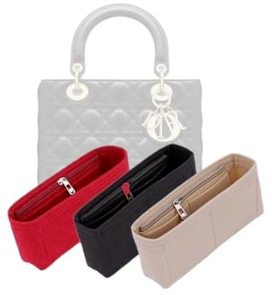LinerLink Taschen-Organizer für Dior Mini Lady Bag (17L x 15H x 7D cm) (Beige, Stil A: Belichtung)