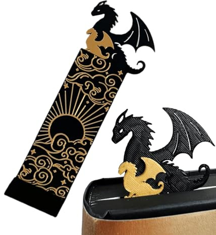 Lixuhdyu Dragon Bokmärken - Dekorativa Dragon Bokmärken Med Sol Och Moln | Bokdekorationer Tillbehör För Bokälskare