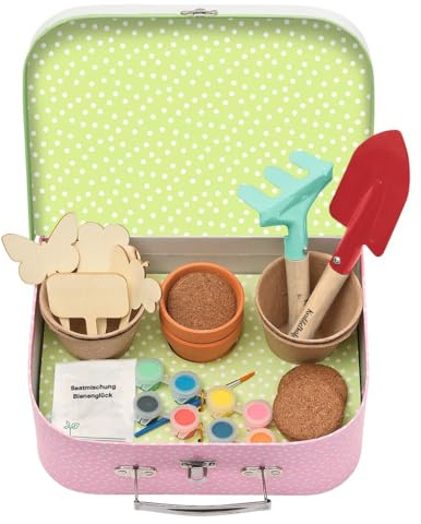 moses. Krabbelkäfer Mein großes Blumenkoffer-Gartenset, großes Mal- und Anzucht-Set, DIY-Set zum Säen, Anzüchten, Pflegen und Bemalen für Kinder ab 4 Jahren