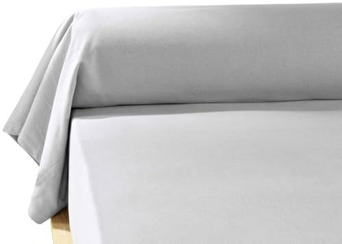 Taie de Traversin 85x185 cm Flanelle de Coton Brume