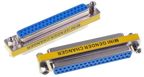 Oiyagai Pack de 2 Adaptadores D-Sub DB37 Hembra a Hembra, 37 Pines, Conector Acoplador Serie