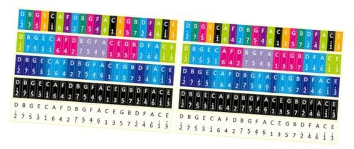 BESTonZON 10 Stk Kalimbatie Kalimba-Daumen-Klavier-Aufkleber Kalimba-Tastatur-Aufkleber Kalimba-Tab-Aufkleber kalimba aufkleber piano sticker Daumen Klavier Aufkleber Kalimba-Lernaufkleber