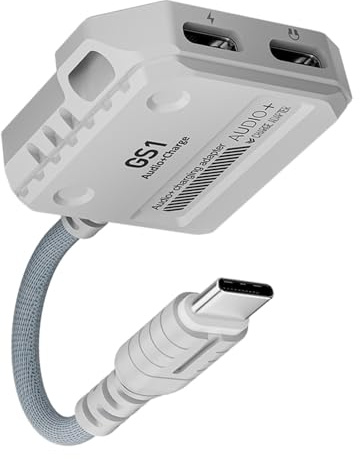 Ddujbtp Carte son HiFi USB C vers port casque avec charge rapide 60 W Puissance 6 cm Longueur du câble pour améliorer le jeu