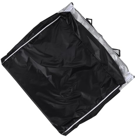 JEWEDECO Black Washer Dryer Top Cover, Oxford Cloth Coated Fabric Protector for Drum Washing Machine and Dryer, Outdoor Laundry Machine Cover for Dust, Rain and Sun
