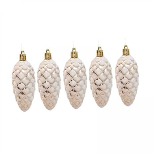 Nishiyuenyi 2X 5 Stück Tannenzapfen Ornamente für Den Weihnachtsbaum, Kleine Anhänger Aus Tannenzapfen für Feiern