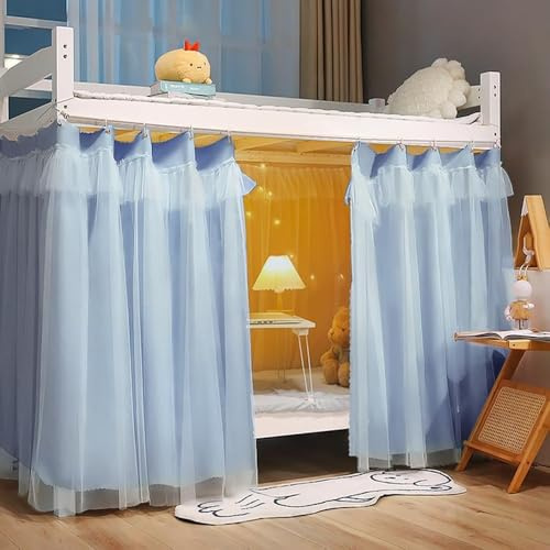 haozaikeji Vorhang für Etagenbett Kinder Bettvorhang Hochbett Betthimmel Mädchen Jungen Bettzelt Schlafsaal Bettvorhänge Dekor Schlafzimmer Studentenwohnheim Vorhang Bett Märchen Zelt Umrandung