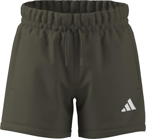 Adidas Unisex - Bambini e Ragazzi Essentials Climacool Shorts, Olive strata/White, 13-14 Years