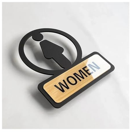 WENYOG Panneau WC Panneau de Toilette Auto-adhésif, signalisation de Salle de Bains, Panneau de Rappel de Toilettes, Plaque Suspendue for Entreprise Commerciale, Bureau, Mur de Porte publique(3)