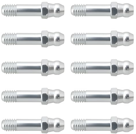 Be In Your Mind 10Pcs M6x1.0 Dritto Grasso Nipple Raccordi DIN7141 Zincato Acciaio Ingrassatore Nipple per Sistemi Idraulici