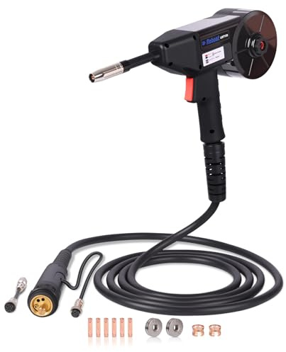 Reboot 150A Euro Connection Spool Gun for Aluminum Welding, 4m Cable for 1kg Wire, Compatible for RBM2100MAX Welder