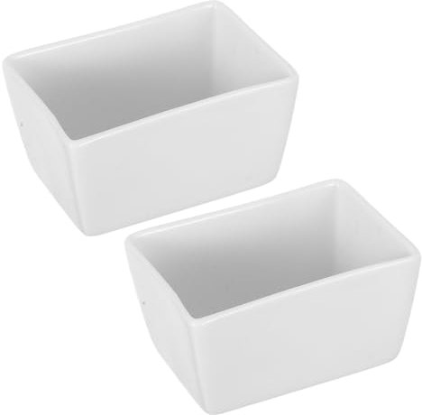 Luxshiny 2pièces Boîte à Sucre Céramique Rectangulaire Pot à Café Blanc Bonbonnière Récipient De Rangement De Style Campagnard Pour Cuisine Boîte à Sucre