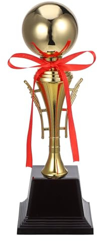 TOYANDONA Goldene Trophäe Metallauszeichnung Preistrophäe Für Sportturniere Wettbewerbe Fußballspiele Teamleistungen Requisiten Für Siegerpreise Cheerleading-trophäen Metalltrophäen-skulptur