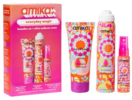amika everyday magic bestsellers set | gift set for all hair types, TSA travel-size approved