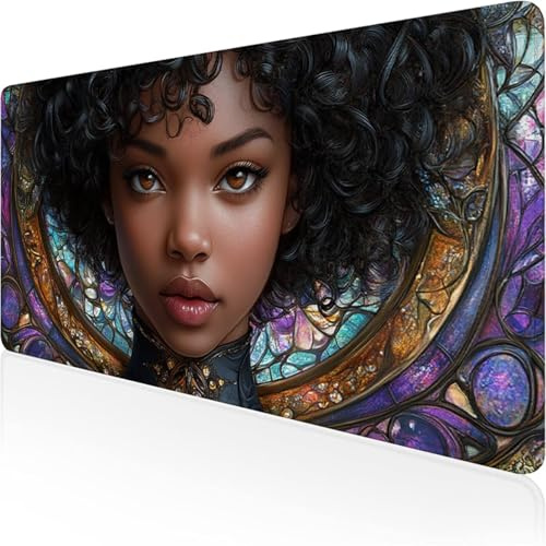 Alfombrilla Ratón XXL 1400x600x3mm, Púrpura Alfombrilla Escritorio Mujer Mouse Pad Gaming con Base de Caucho Antideslizante e Impermeable Almohadilla Teclado, Protector Escritorio para Oficina D1-412