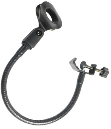 TINEASUR Supporto Microfono Morsetto Tipo C Rotante in Metallo, Asta Flessibile e Design Staccabile per Registrazione e Trasmissione Audio